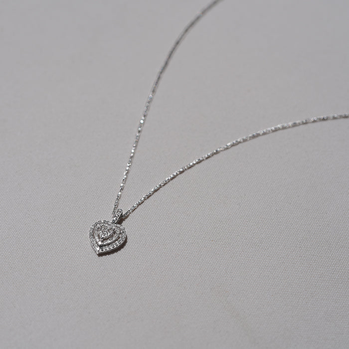 Love's Shimmering Secret 14K White Gold Pendant