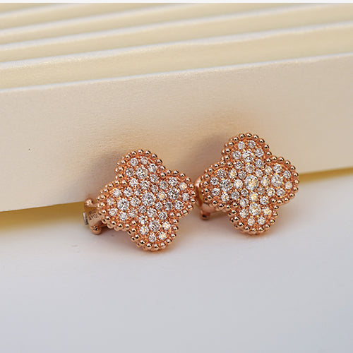 Rose Gold Diamond Earrings