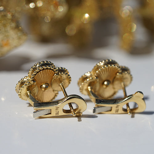 Mera 18k Gold Clovers Earrings