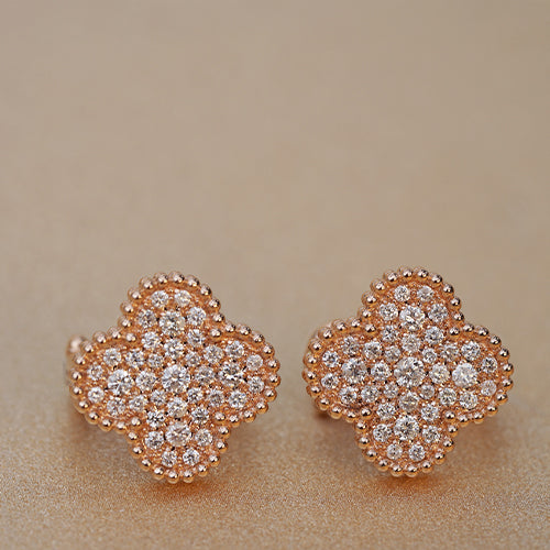 Rose Gold Diamond Earrings
