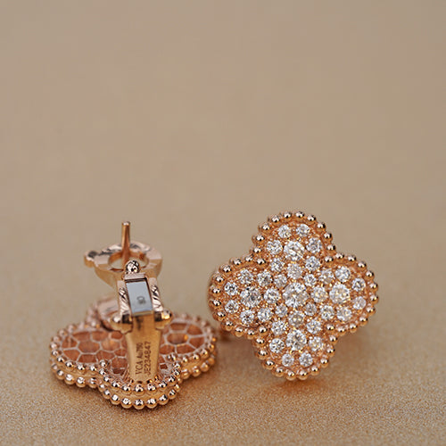 Rose Gold Diamond Earrings