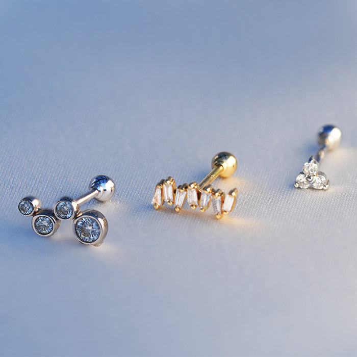 Clover Brilliance Piercings 18k White Gold
