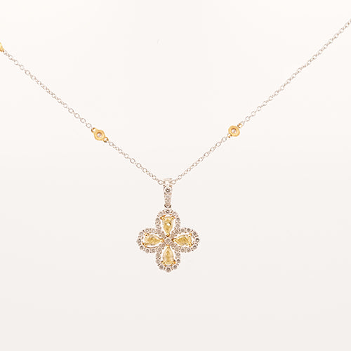 Canary Yellow Diamond Clover
