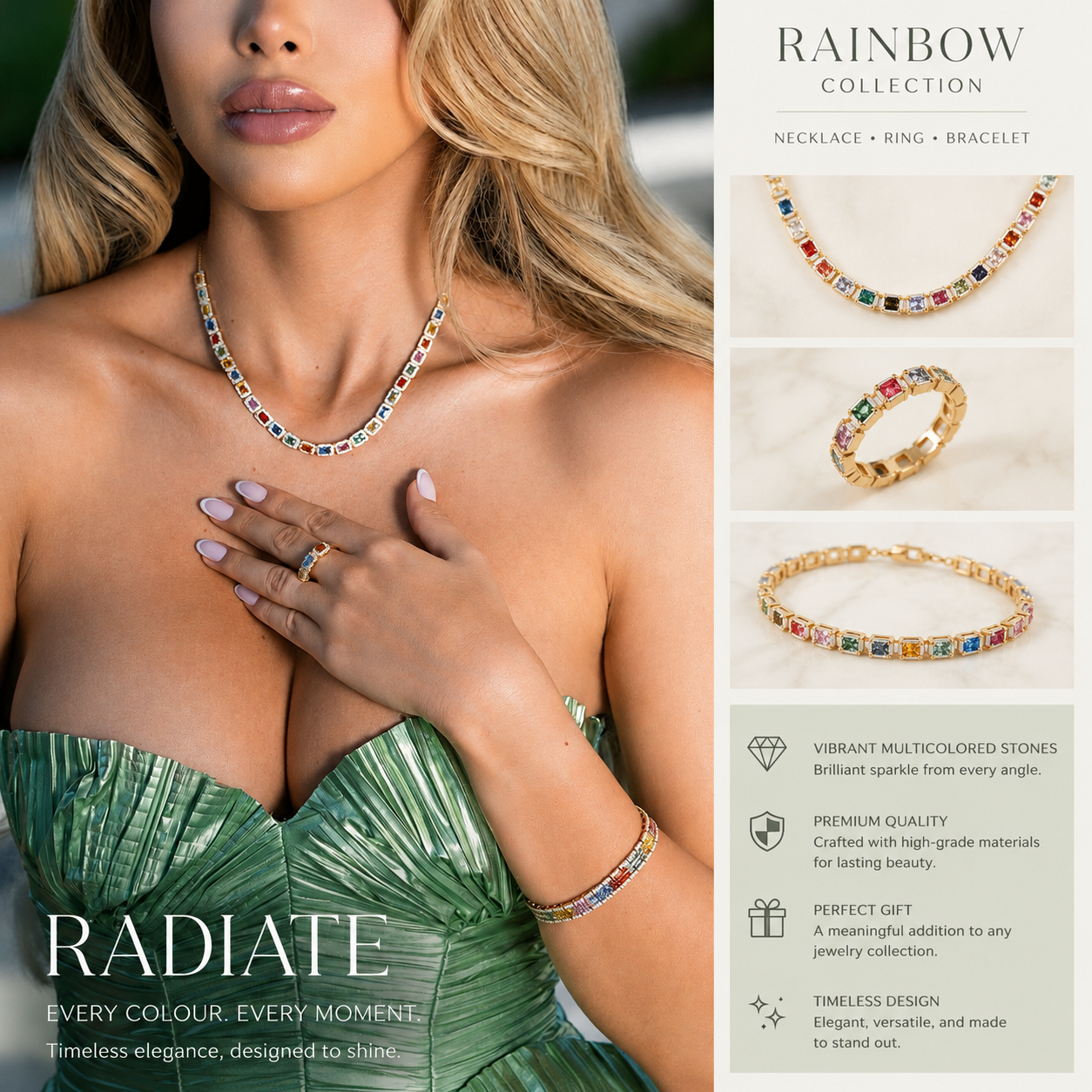 Monaco Sapphire Tennis Necklace