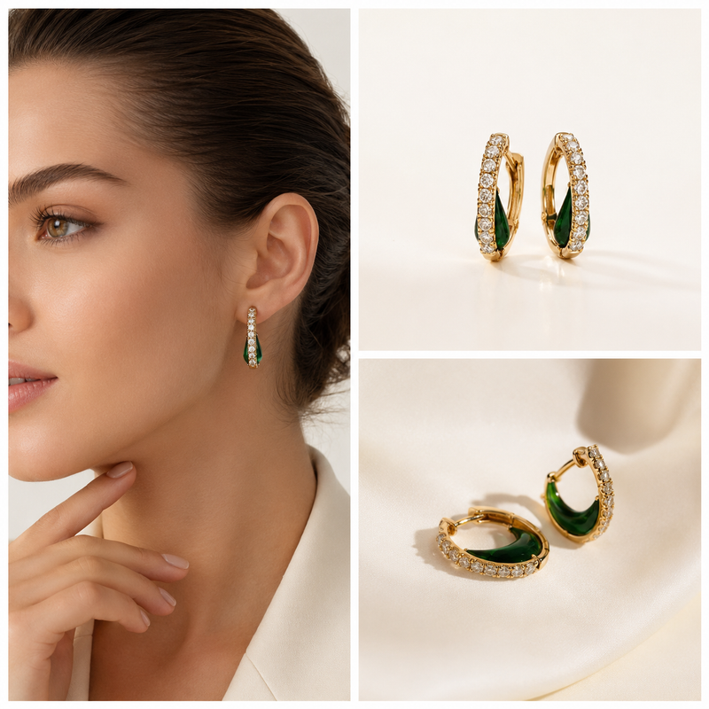 Malachite hoops