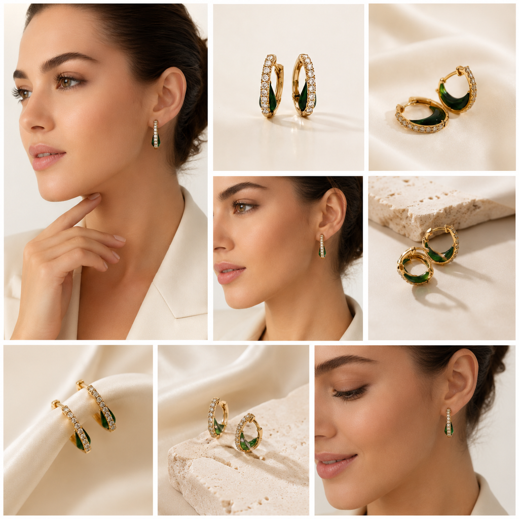 Malachite hoops
