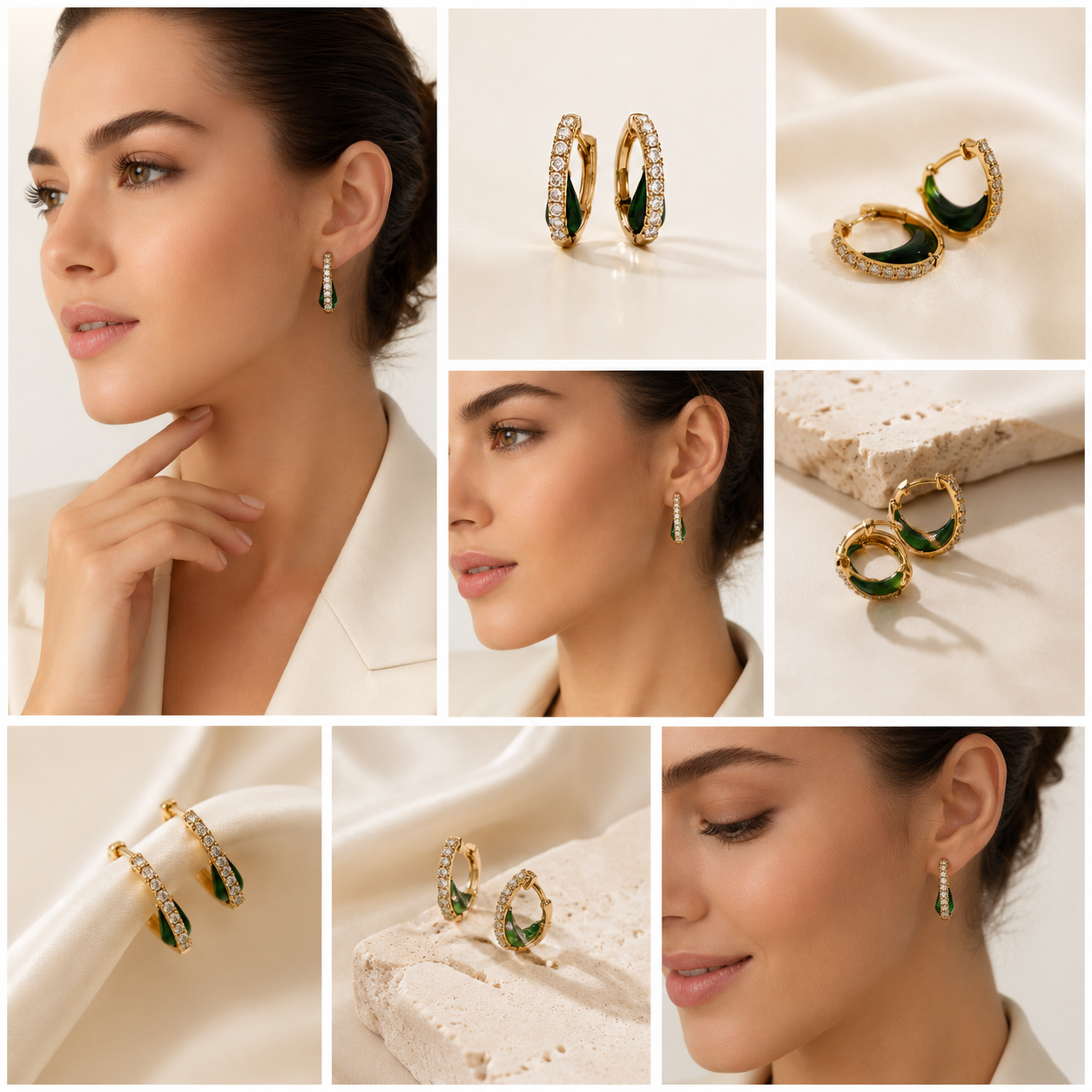 Malachite hoops
