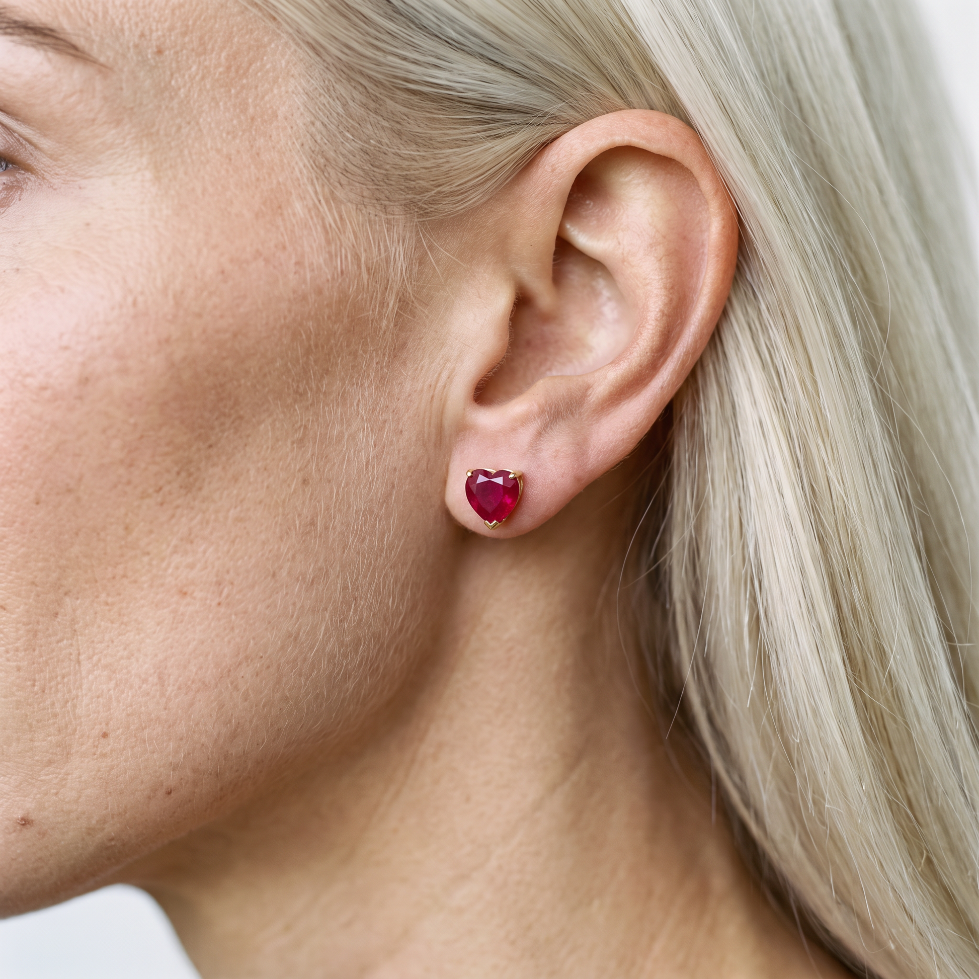 Ruby Sweetheart Earrings