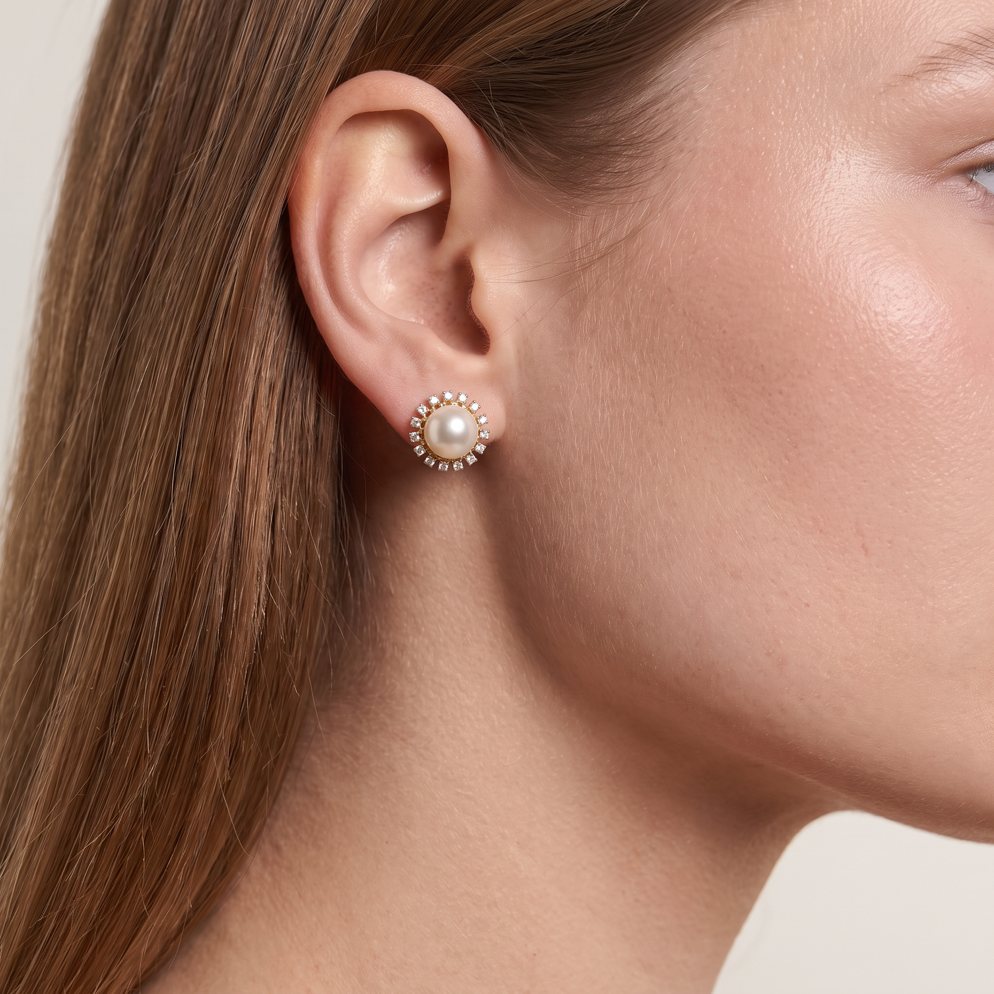 Pearl Sunburst Earrings