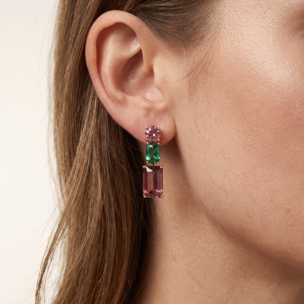 Harlequin Tourmaline Drops