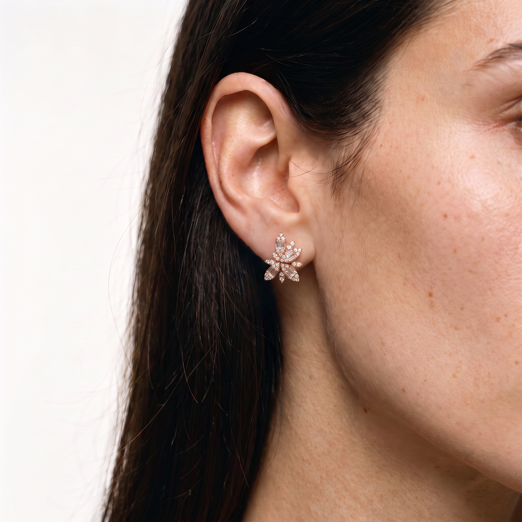 Diamond Cluster Earrings