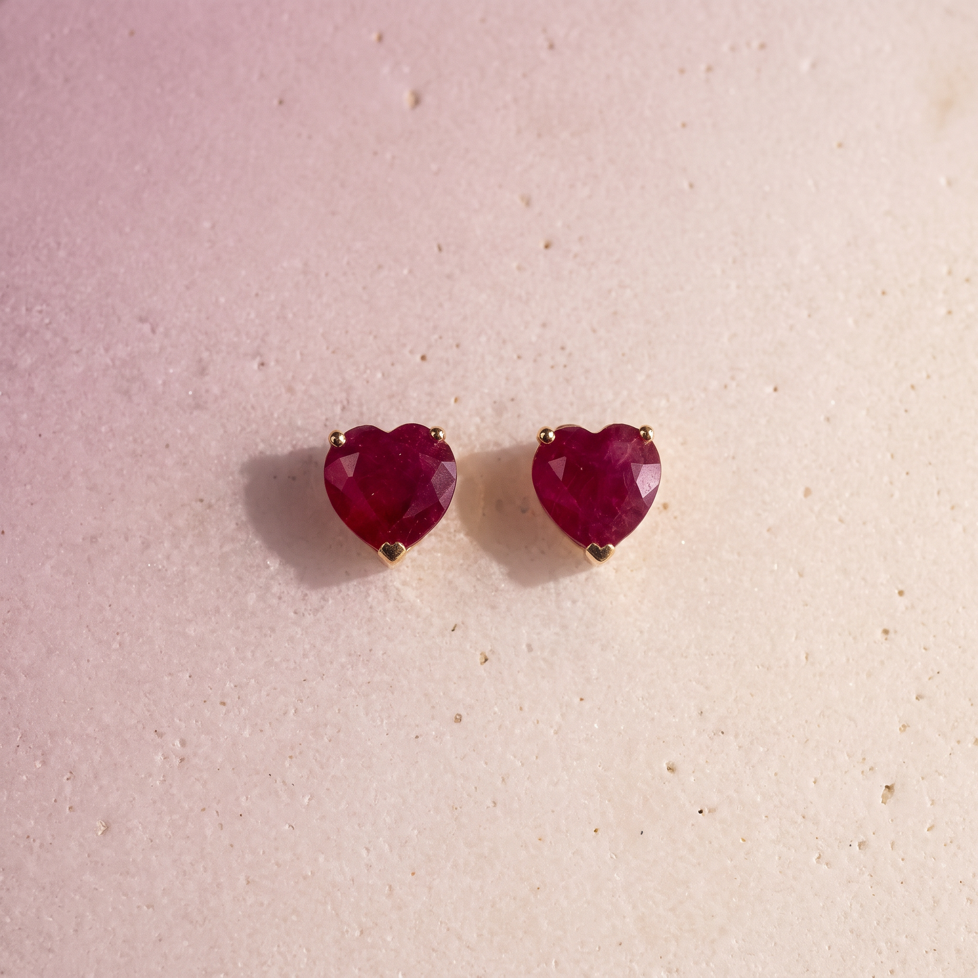 Ruby Sweetheart Earrings