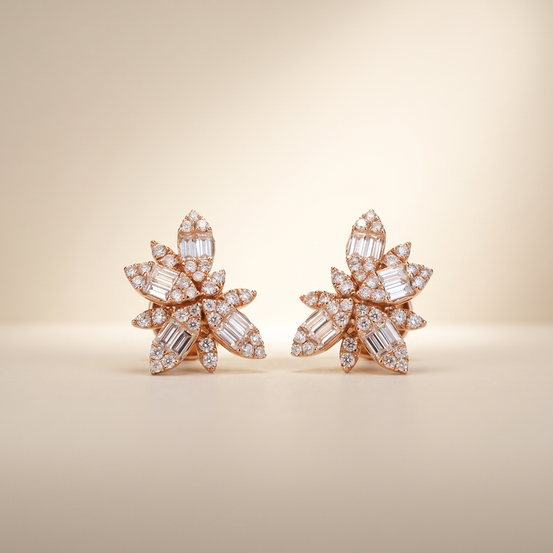 Diamond Cluster Earrings