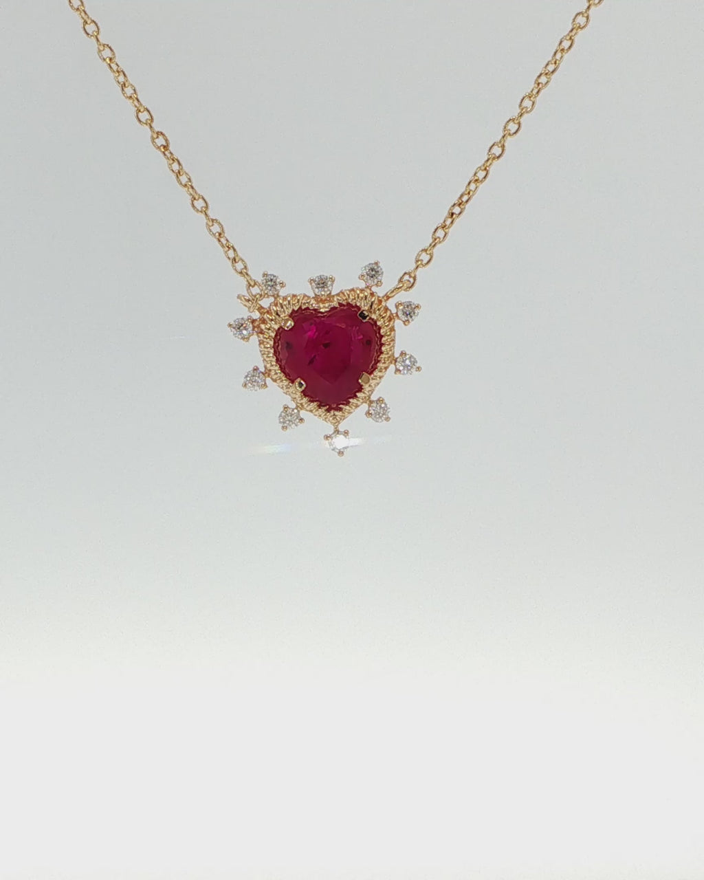 Heart shape Ruby pendant