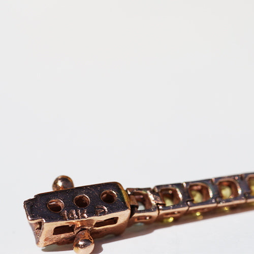 14k Rose Gold Rainbow Bracelet
