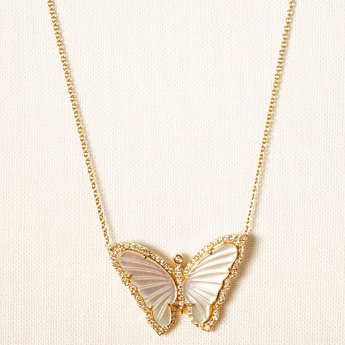 Mera's Mother of Pearl Butterfly Necklace